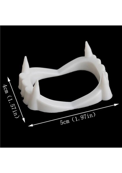 Beyaz Renk Çift Damak Takma Vampir Dişi modelleri