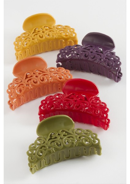 Çini Desenli Renkli Mandal Toka 6 cm