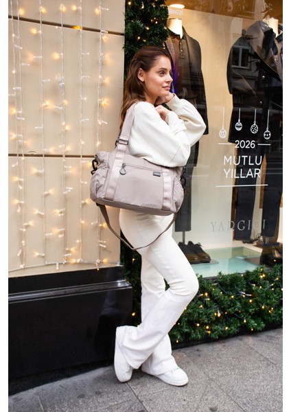 Sanmorris Hafif ve Dayanıklı Paraşüt Kumaş El ve Çapraz Askılı Çok Bölmeli Çanta