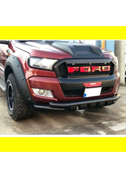 Ranger 2016-2022 Shark Bıyık - 70 Lik Borudan - Dişli - Araçta Görünen Ürünün Krom Rengi