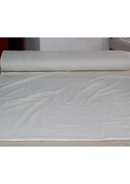 %100 Pamuk Krem Rengi Kareli Müslin Kumaş 100*180 cm Metrelik Müslin Kumaş