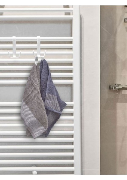 Havlupan Askısı, Kıyafet Askısı, Kapı Arkası Askısı Radyatör Askısı Banyo Askısı Beyaz 3 Adet modelleri