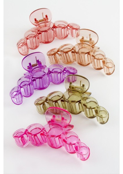 Yuvarlak Şeffaf Renkli Mandal Toka 11 cm fiyatları