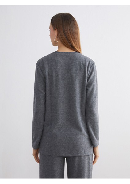 Lcw Yeni Yeni Sezon Büyük Beden Bisiklet Yaka Kadın Sweatshirt Tunik fırsatları