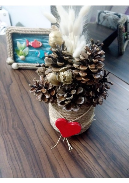 Dekoratif Süs Kozalak Vazo Yılbaşı Hediyelik modelleri