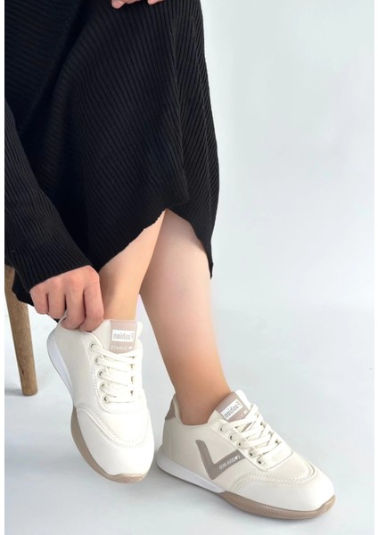 Nrzsnt Jowen Bej Cilt Vizon Detaylı Bağcıklı Spor Ayakkabı (Numara: 39)