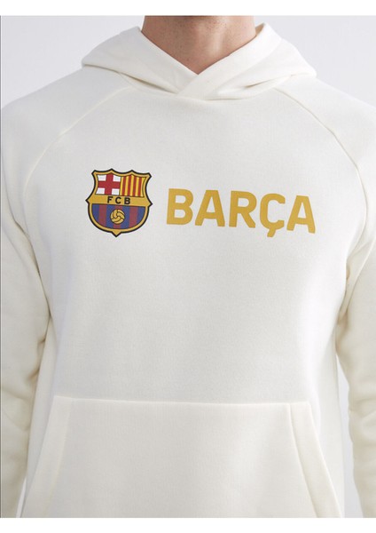 Lcw Yeni Uzun Kollu Barcelona Baskılı Erkek Hoodie modelleri