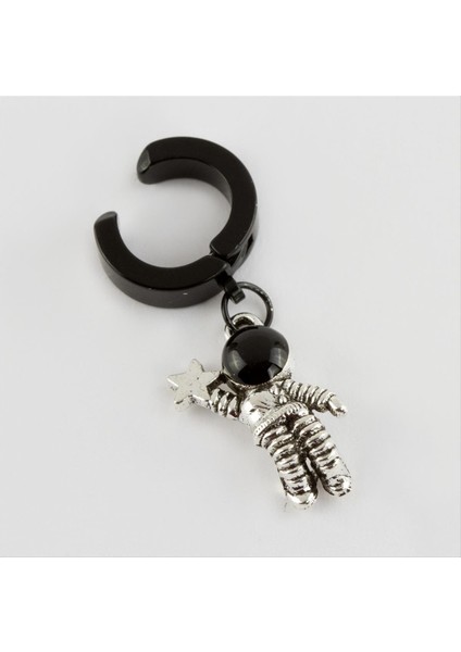 Astronot Figürlü Çelik Erkek Küpe (Kıstırmalı) 1 Adet fiyatları