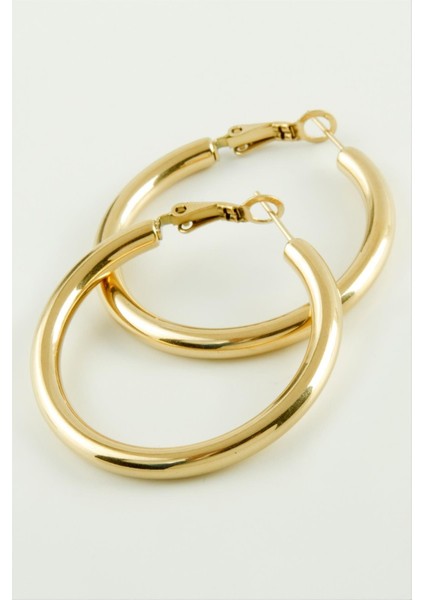 Boru Halka Lüks Çelik Küpe 3,5 cm fiyatları