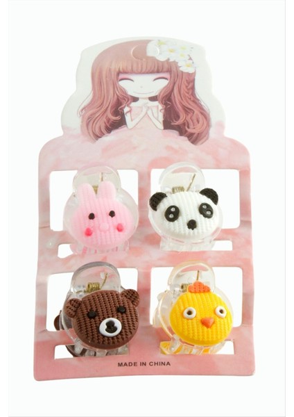 Sevimli Hayvancıklar Küçük Mantal Toka 4 Adet fiyatları