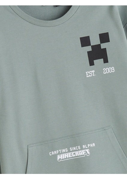 Lcw Yeni Lcw Kids Bisiklet Yaka Minecraft Baskılı Erkek Çocuk Sweatshirt fırsatları