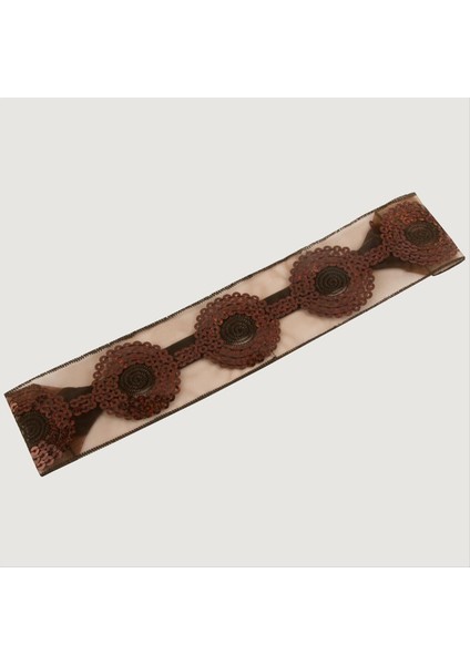 Saç Bandı Kahverengi Toka