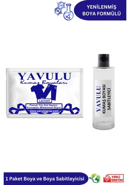 Lacivert Kumaş Boyası / Tekstil Boyası / Giysi Boyası / Toz Kumaş Boyası 1AD.