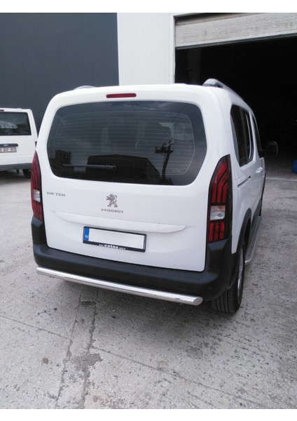 Peugeot Partner 2019+ Krom Saclı Yan Basamak + Çiftli Bıyık + Arka Koruma | 3 Lü Set