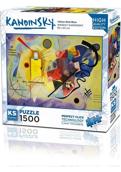 22033 Yellow Red Blue 1500 Parça Puzzle -Ks Puzzle
