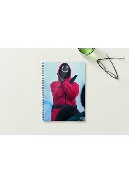 Squıd Game A5 Metal Spiralli Çizgisiz Sert Kapak Squıd Game Defter