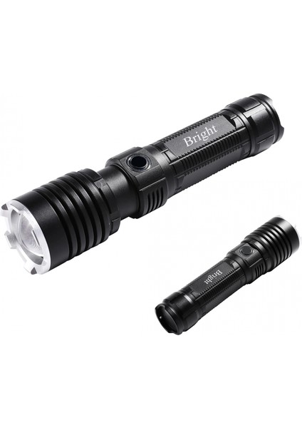 Bright GHT-5761 XP90 LED 3 Mod Zoomlu Yağmur Suyu Geçirmez Şarjlı El Feneri 26650 Pilli modelleri