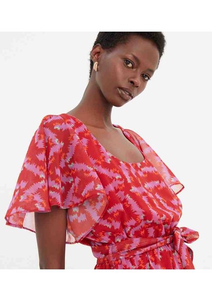 Çok Renkli Bağlamalı Elbise fiyatları