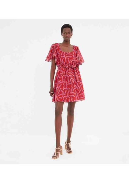 Çok Renkli Bağlamalı Elbise modelleri