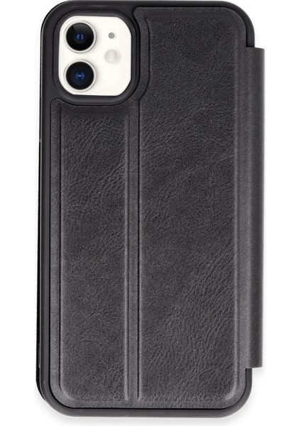 MYT09 iPhone 11 Kılıf Flip Cover - Siyah