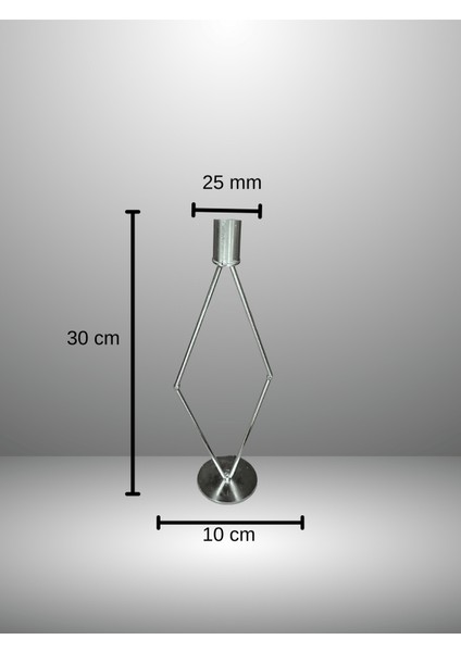 Dörtgen Gümüş Kaplama Mumluk Şamdan modelleri