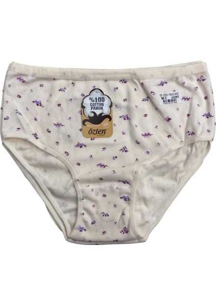 6'lı Asorti Paket % 100 Pamuk Nefes Alan Kumaş Çiçekli Yüksek Bel Kadın Bato Külot OZT120A6 modelleri