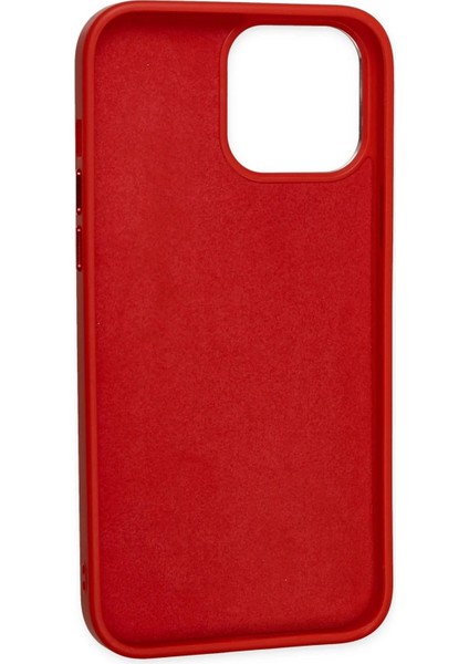 MYT09 iPhone 13 Pro Max Kılıf Asya Deri Silikon - Kırmızı fırsatları