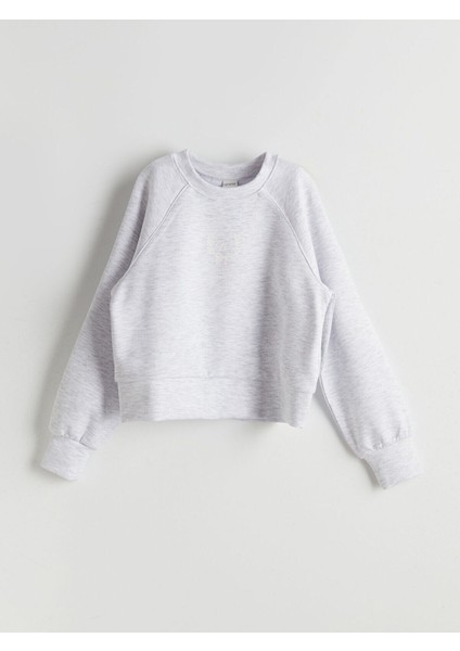 Lcw Yeni Yeni Sezon Bisiklet Yaka Baskılı Kız Çocuk Sweatshirt