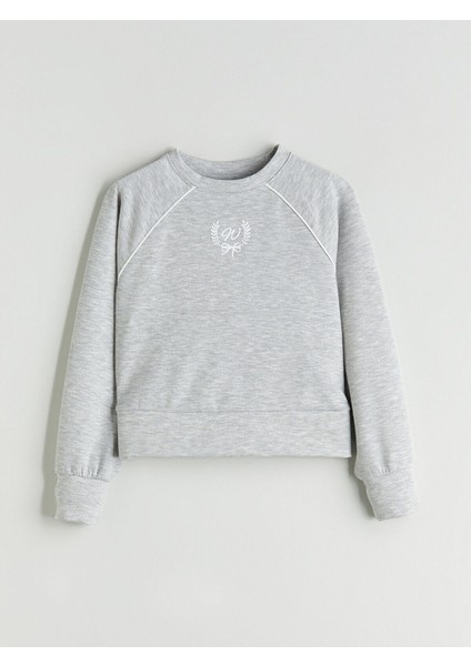 Lcw Yeni Yeni Sezon Bisiklet Yaka Baskılı Kız Çocuk Sweatshirt fiyatları