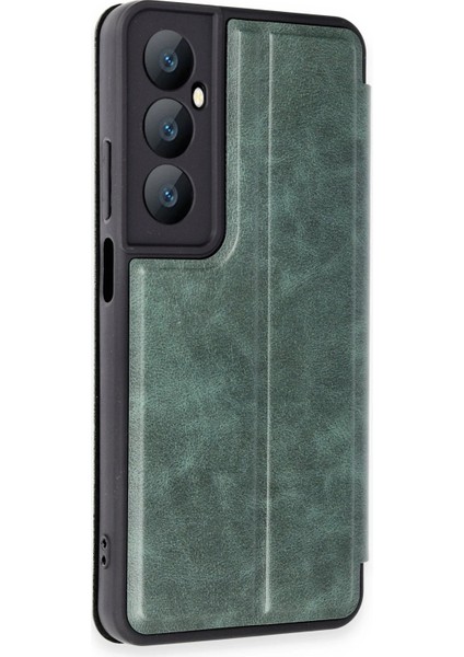 MYT09 Realme C65 Kılıf Flip Cover - Koyu Yeşil fiyatları