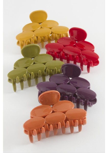 Oval Benekli Renkli Mandal Toka 8 cm