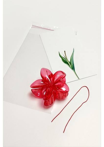 100 Adet Kırmızı Lotus Toka 8 cm Kına Seti modelleri