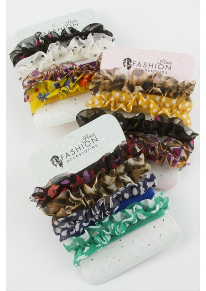 Karışık Desenli Lastikli Toka 4 Adet modelleri