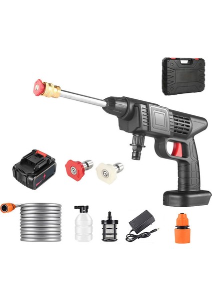 48V Şarjlı Çift Bataryalı Taşınabilir Basınçlı Oto Yıkama Bahçe Sulama Makinesi fırsatları