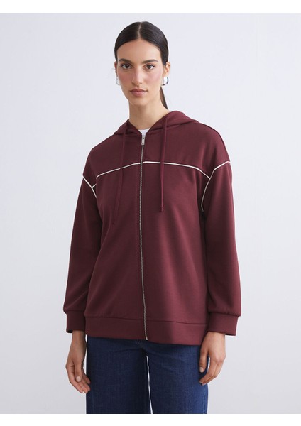 Lcw Yeni Özmarka Yeni Sezon Kapüşonlu Oversize Kadın Fermuarlı Sweatshirt