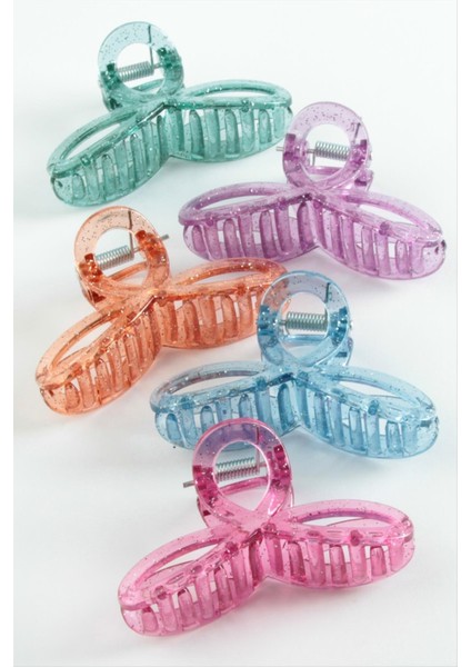 Fiyong Şeffaf Renkli Mandal Toka 8 cm