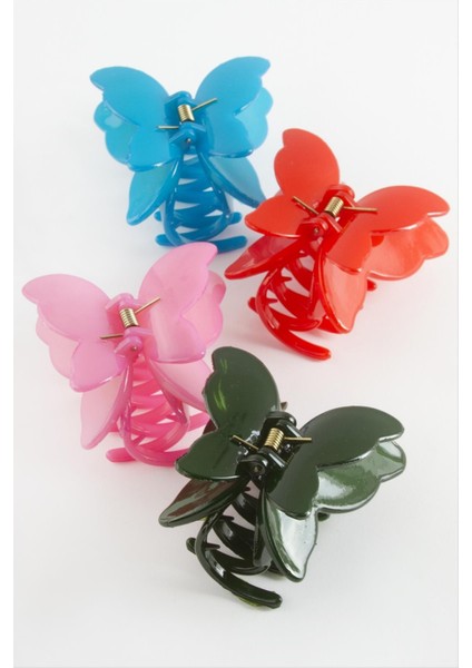 Çift Kanatlı Renkli Mandal Toka 8 cm