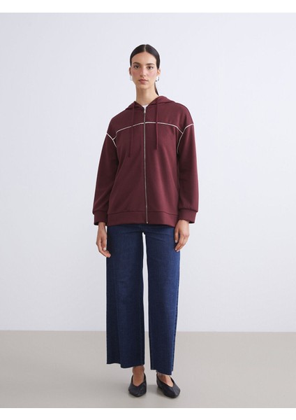 Lcw Yeni Özmarka Yeni Sezon Kapüşonlu Oversize Kadın Fermuarlı Sweatshirt modelleri