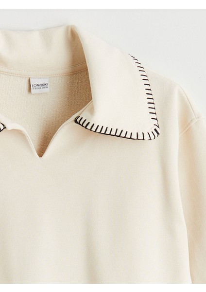 Lcw Yeni Yeni Sezon Polo Yaka Kız Çocuk Sweatshirt modelleri