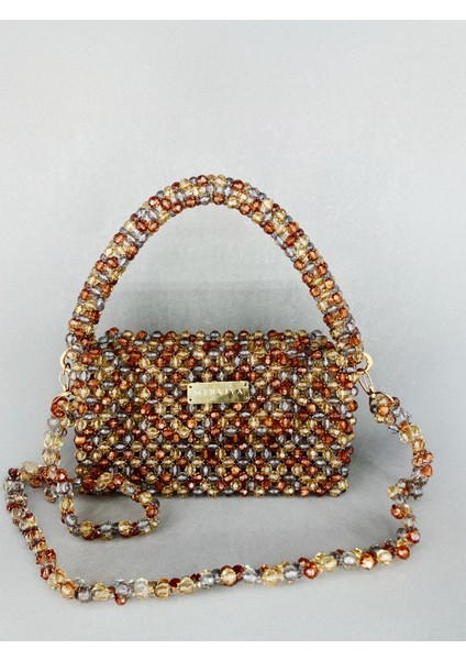 El Yapımı Kristal Boncuk Çanta