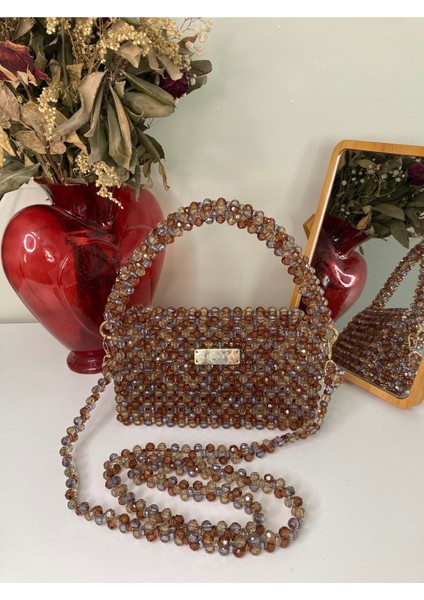 El Yapımı Kristal Boncuk Çanta modelleri