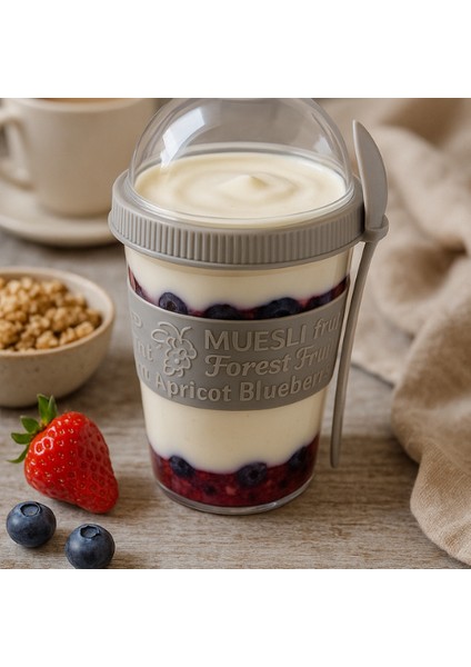 Taken Go Kapaklı Kaşıklı Pratik Taşınabilir Meyveli Yoğurt Kabı fiyatları