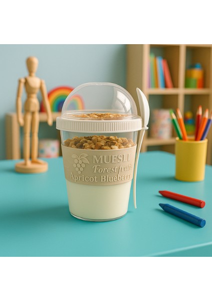 Taken Go Kapaklı Kaşıklı Pratik Taşınabilir Meyveli Yoğurt Kabı modelleri