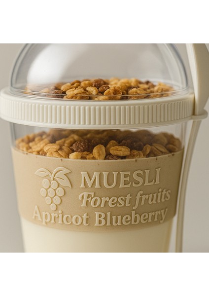 Taken Go Kapaklı Kaşıklı Pratik Taşınabilir Meyveli Yoğurt Kabı fırsatları