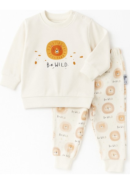 Erkek Bebek Aslan Desenli Ikili Takım fiyatları