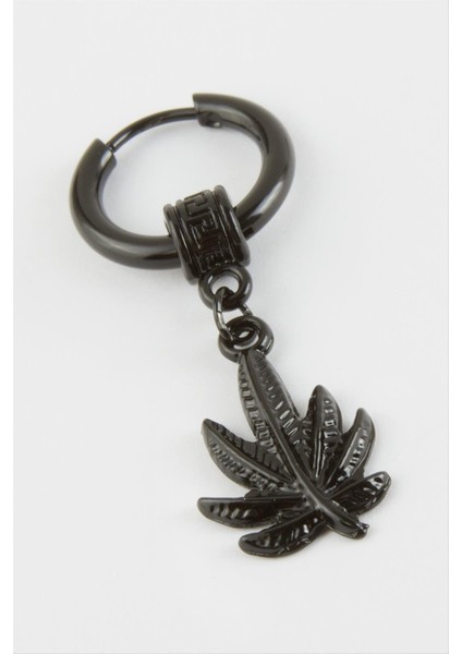 Yaprak Erkek Çelik Küpe