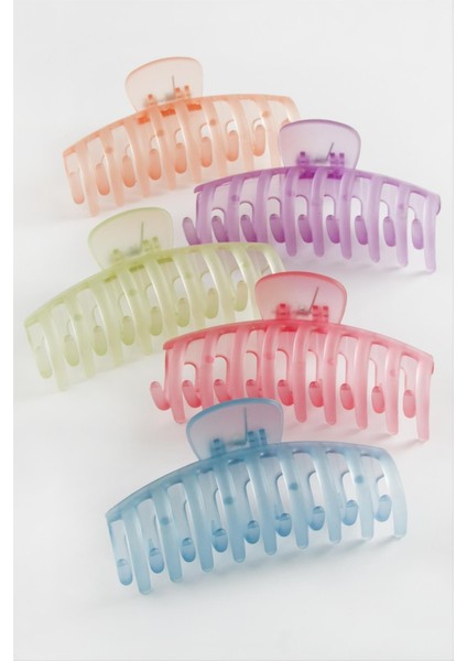 Düz Mat Renkli Mandal Toka 10 cm