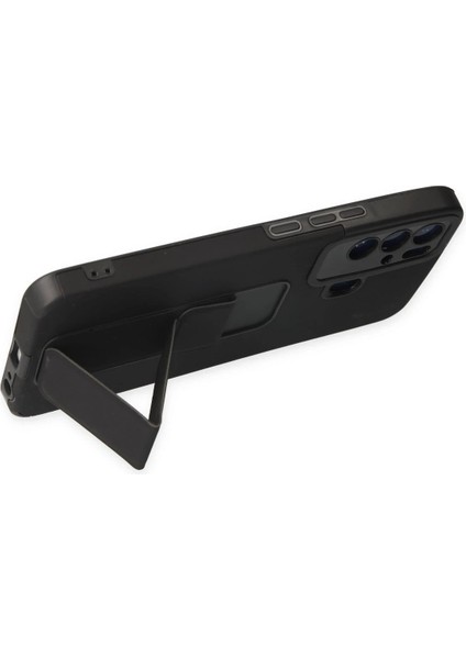 MYT09 Tecno Pova Neo Kılıf Mega Standlı Silikon - Siyah indirimleri