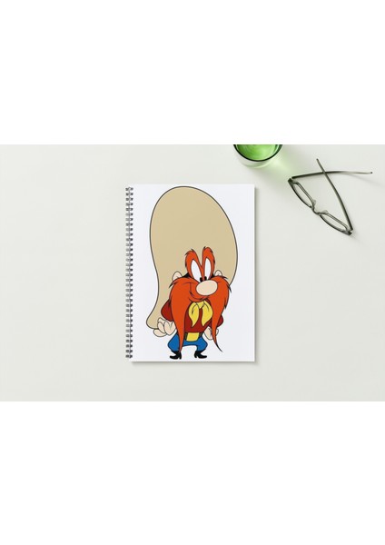 Yosemite Sam A5 Metal Spiralli Çizgisiz Sert Kapak Yosemite Sam Defter