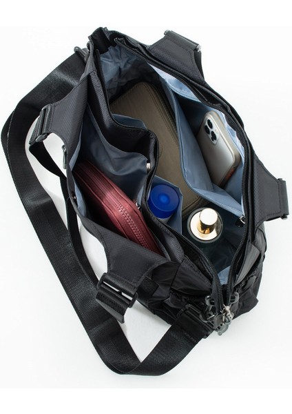 Sanmorris Hafif ve Dayanıklı Paraşüt Kumaş El ve Çapraz Askılı Çok Bölmeli Çanta